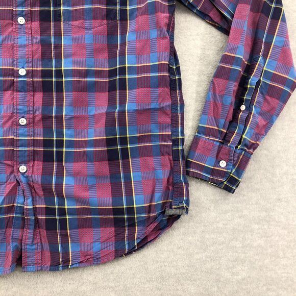 J. Crew Button Down Shirt Mens Large Tartan Plaid Long Sleeve Cotton - Picture 5 of 16